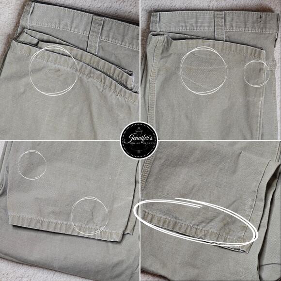 Riggs Workwear by Wrangler Men's Loden (Green) Relaxed Fit Ripstop Pants 40 x 30 - Picture 9 of 12